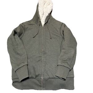 Old Navy White Sherpa Lined Hoodie